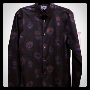 H&M Ostrich Feather Print Buffon Down (M)